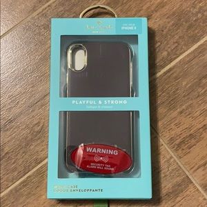 iPhone Xs Kate spade maroon and gold case
